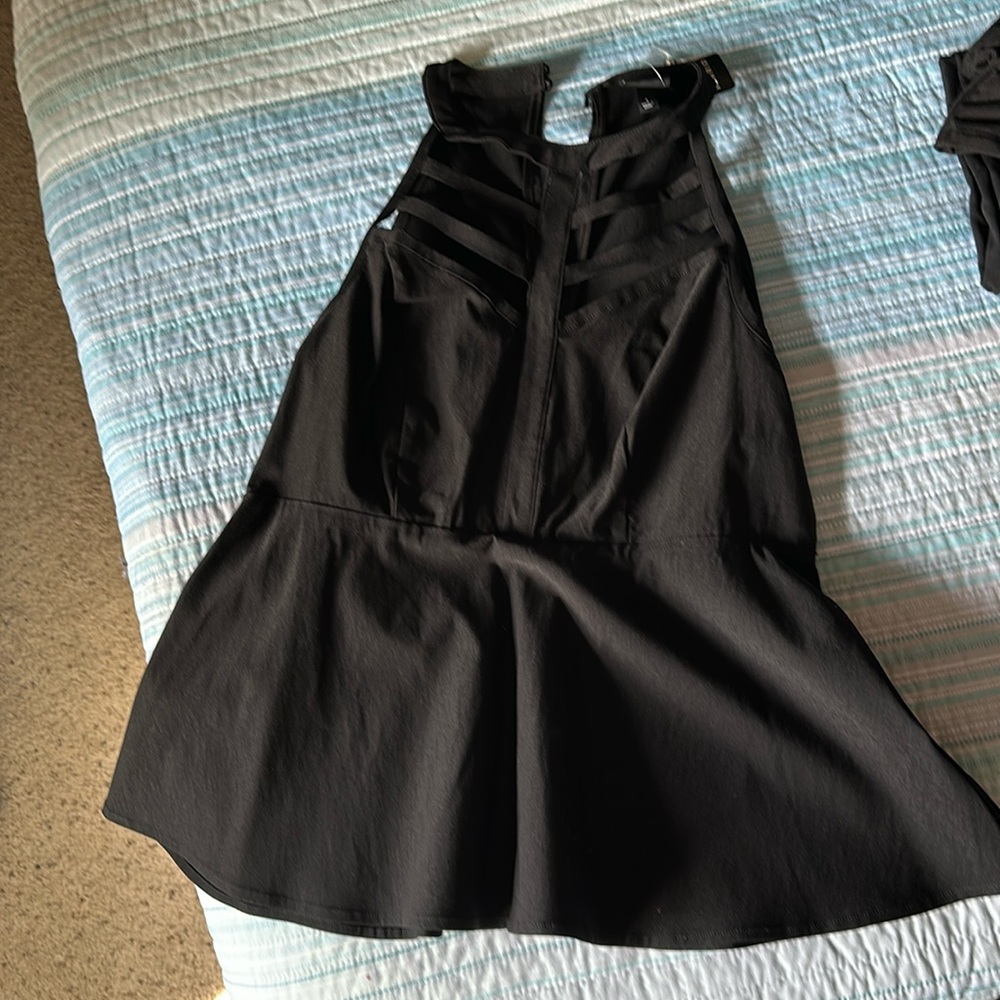 Sexy Strappy Peplum Stretchy Top size 1 (14-16)